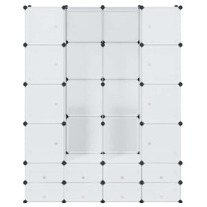 Modularer Schrank 18 Fächer Weiß
