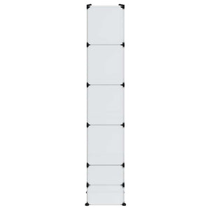 Modularer Schrank mit 18 Fächern Weiß 37x146x180,5 cm