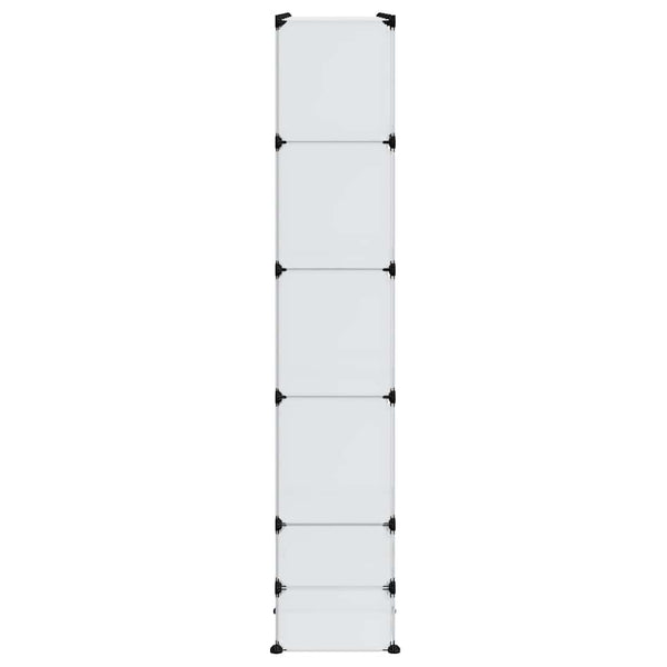 Modularer Schrank mit 18 Fächern Weiß 37x146x180,5 cm
