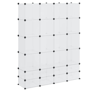 Modularer Schrank 18 Fächer Weiß