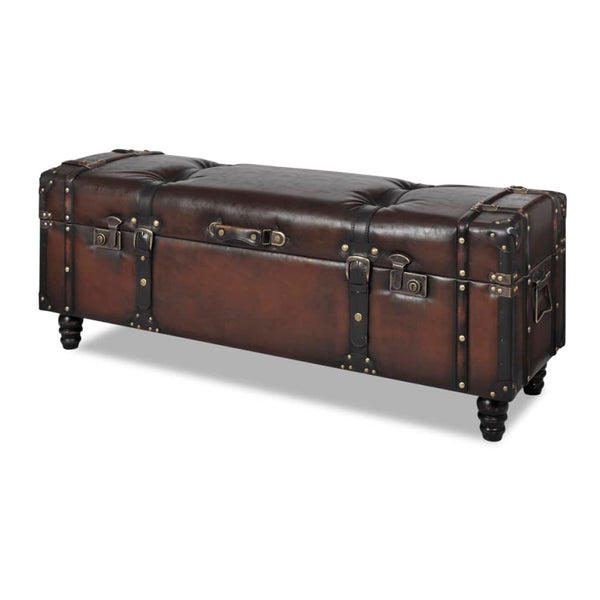 Braunes Sitztruhen Set, 3-teilig