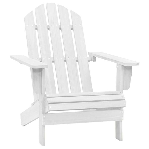 vidaXL Chaise de jardin en bois blanc