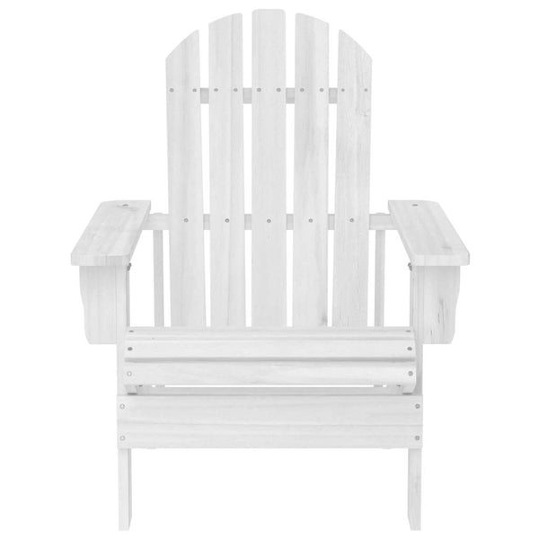 vidaXL Chaise de jardin en bois blanc