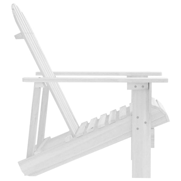 vidaXL Chaise de jardin en bois blanc