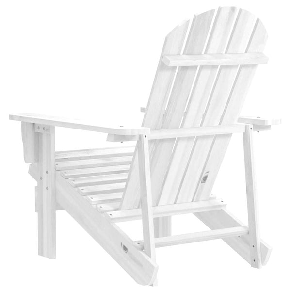 vidaXL Chaise de jardin en bois blanc