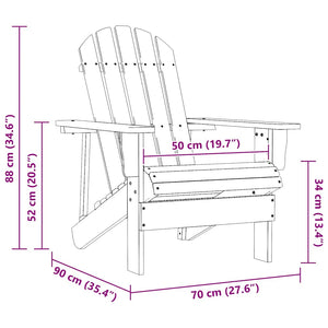 vidaXL Chaise de jardin en bois blanc