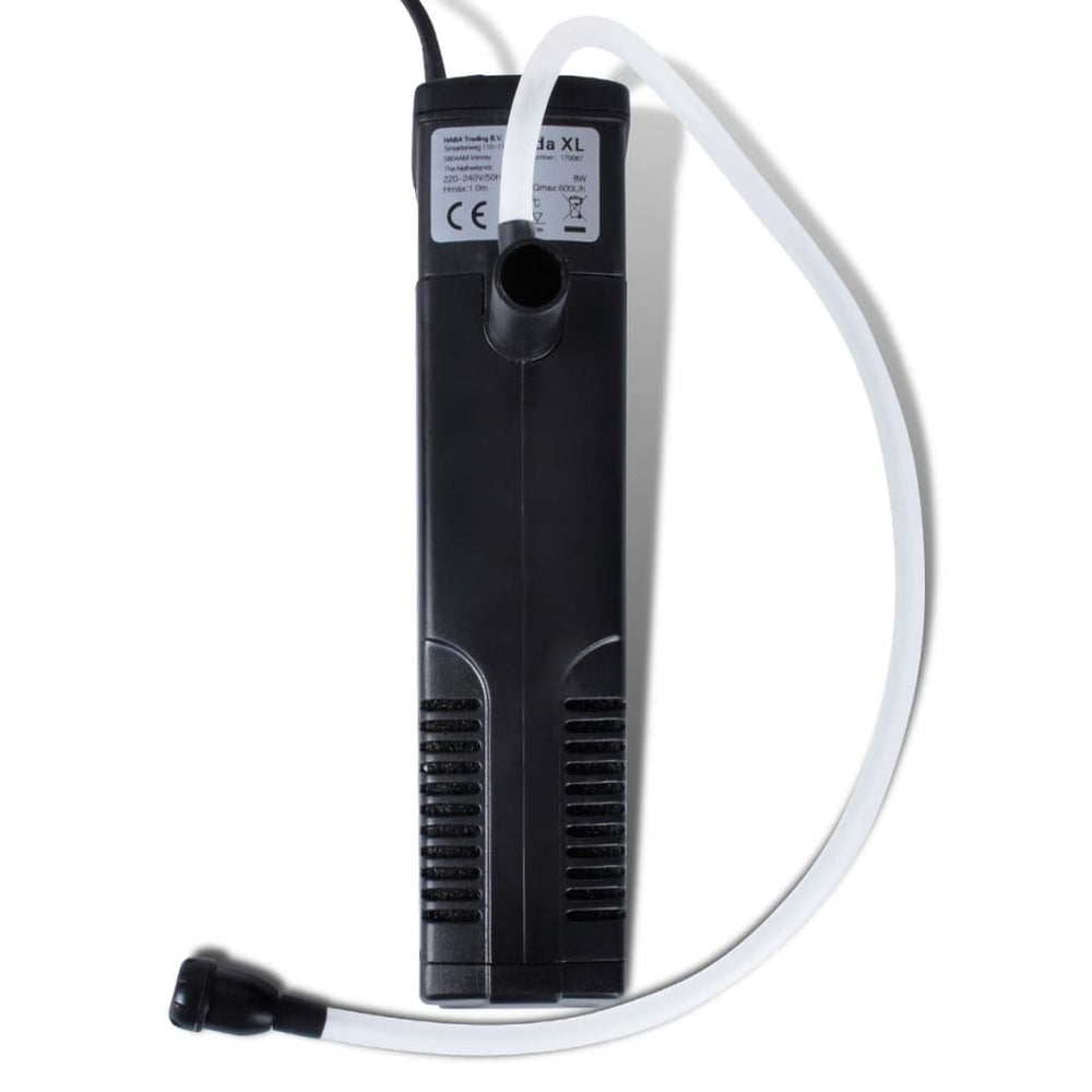 Pompe de filtre d'aquarium avec charbon actif 600 L/h