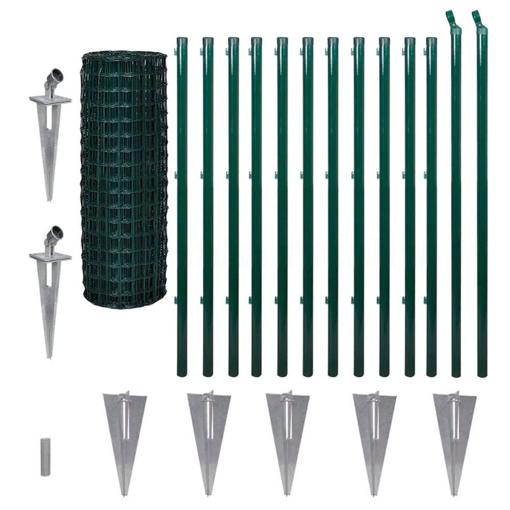 Mesh Fence Fencing Set Garden Fence Wire Mesh 25 x 1.2m