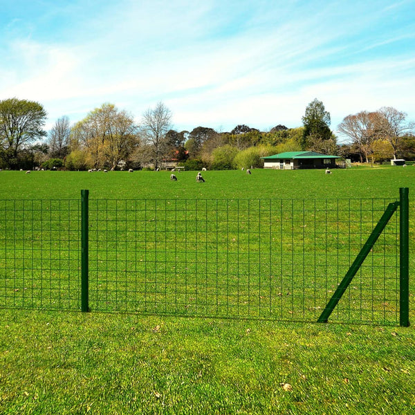 Eurozaun Stahl 25x1,2 m Grün