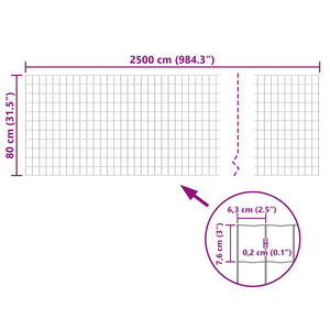 Maschendraht Gitterzaun gitter 25x0,8m Gartenzaun