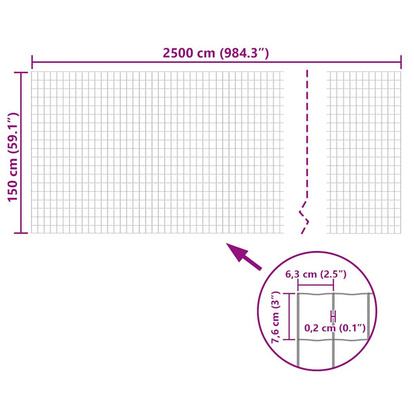 Gartenzaun Gitterzaun gitter 25x1,5m Maschendraht
