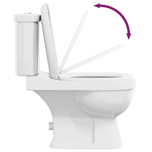 Toilette mit Spülkasten, Weiß