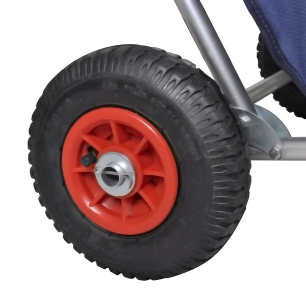 Klappbarer Strandwagen mit Rädern Blau