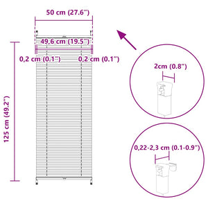 Plissee Rollo 50x125cm Weiß, Faltrollo