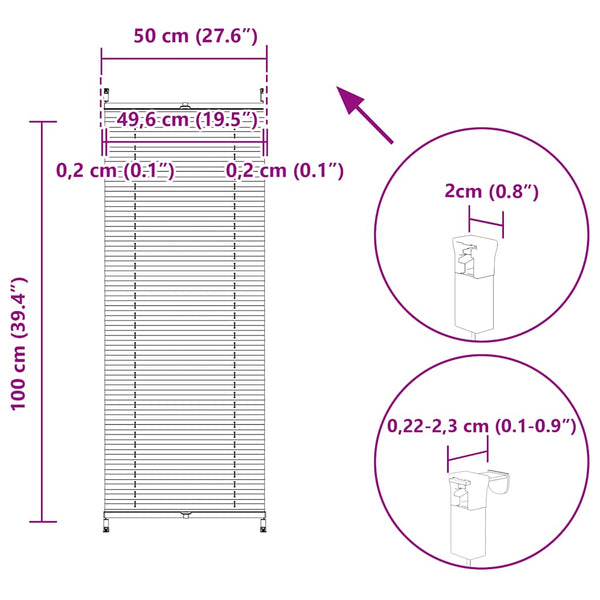 Plissee Faltrollo Rollo Plisseerollo 50x100cm Creme