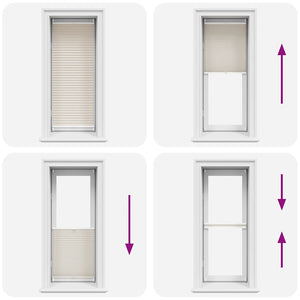 Store plissé 60x125cm Crème