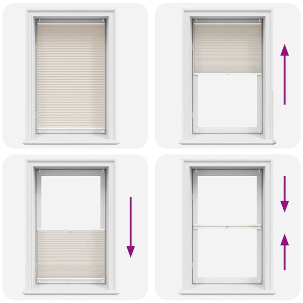 Plissee Faltrollo Rollo Plisseerollo 80x100cm Creme