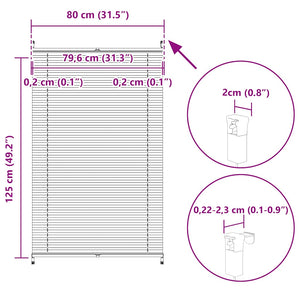 Store plissé occultant 80x125cm Crème