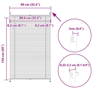 Plissee Rollo Jalousie Plisseerollo 90x150cm Creme