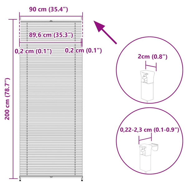 Plissee Faltrollo Rollo Jalousie Plisseerollo 90x200cm Creme
