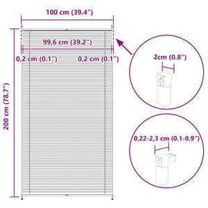 Plissee Rollo 100x200cm Creme