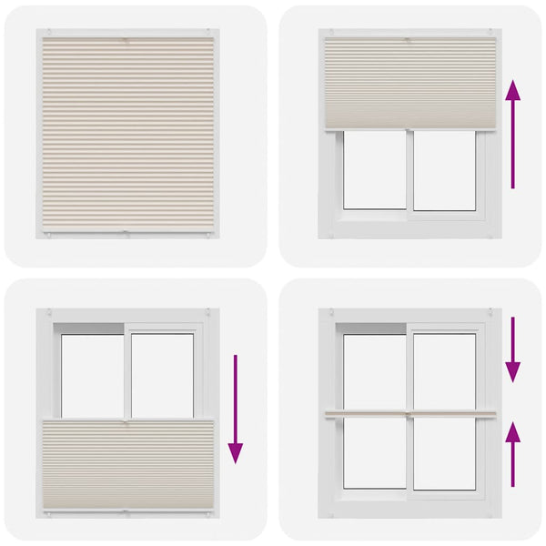 Plissee Faltrollo Creme 110x100cm