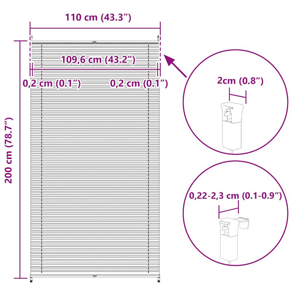 Plissee Faltrollo Rollo Plisseerollo 110x200cm Creme