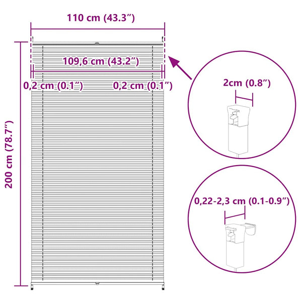 Plissee Faltrollo Rollo Plisseerollo  110x200cm Weiß
