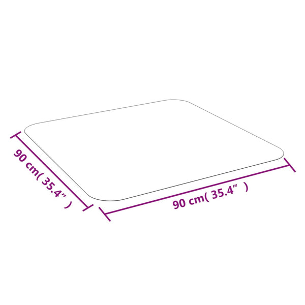 Bodenschutzmatte 90x90 cm für Laminat & Teppich