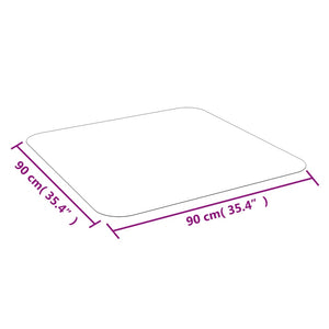 Bodenschutzmatte für Laminat oder Teppich 90x90 cm