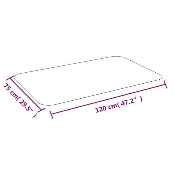 Bodenschutzmatte 75x120 cm für Laminat & Teppich
