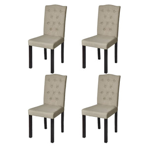 vidaXL Dining Chairs 4 pcs Camel Brown Fabric