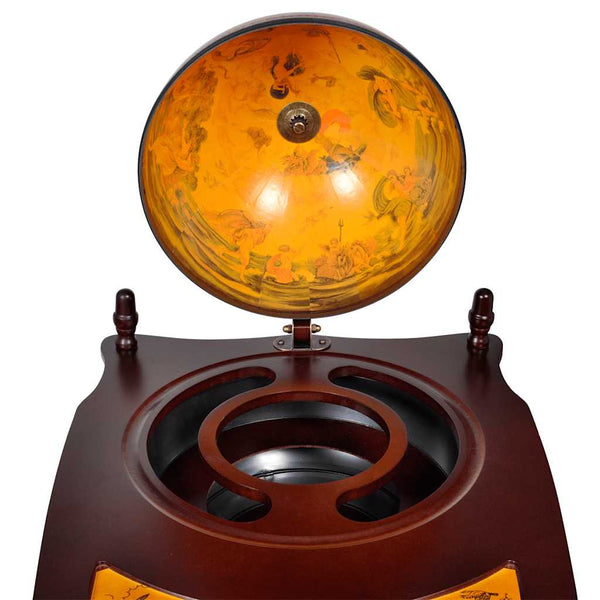 vidaXL Bar-Meuble-Globe en Bois d'Eucalyptus Autonome