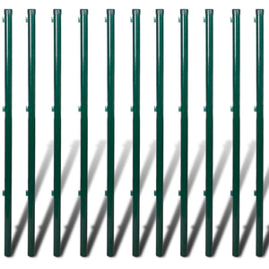 Maschendrahtzaun mit Pfosten und Bodenhülsen Stahl 0,8x25 m