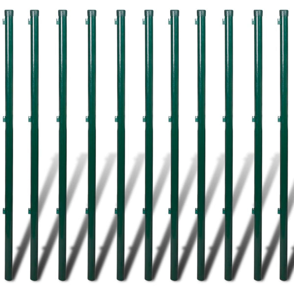 Maschendrahtzaun mit Pfosten und Bodenhülsen Stahl 0,8x25 m