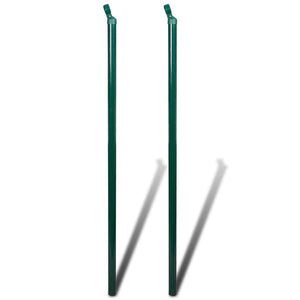 Maschendrahtzaun mit Pfosten und Bodenhülsen Stahl 0,8x25 m