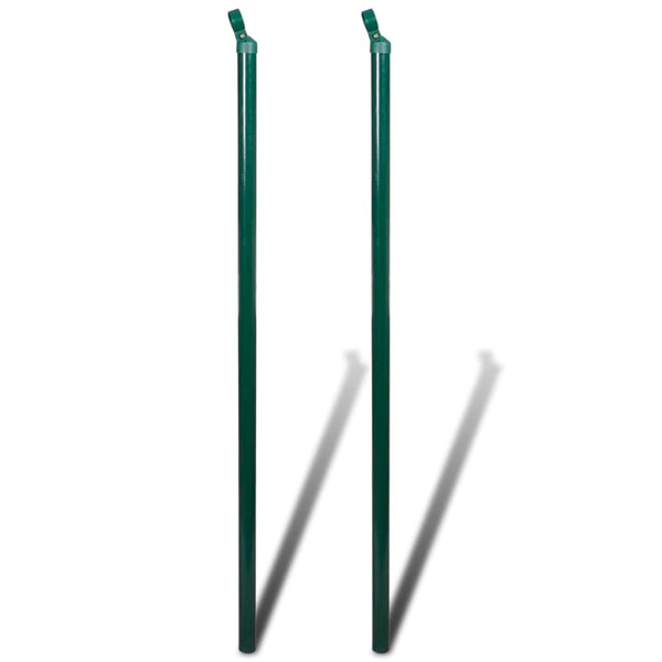 Maschendrahtzaun mit Pfosten und Bodenhülsen Stahl 0,8x25 m