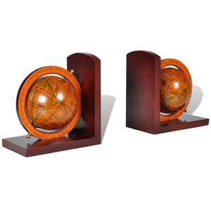 vidaXL Serre-livres Globe 2 pcs