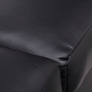 Schwarze Kunstleder Chaiselongue