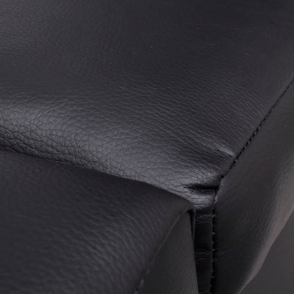 Schwarze Kunstleder Chaiselongue