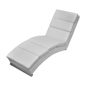 Weiße Kunstleder Chaiselongue