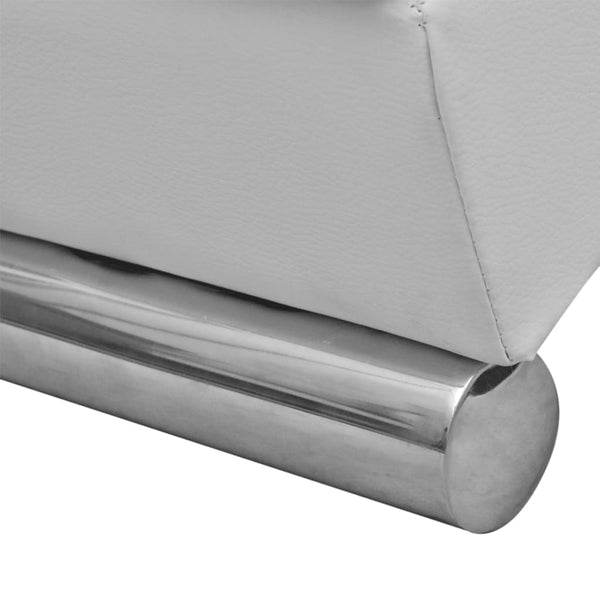 Weiße Kunstleder Chaiselongue