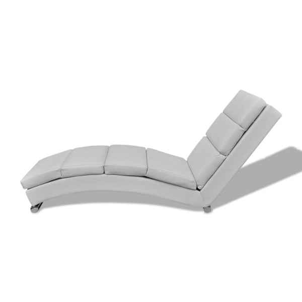Weiße Kunstleder Chaiselongue
