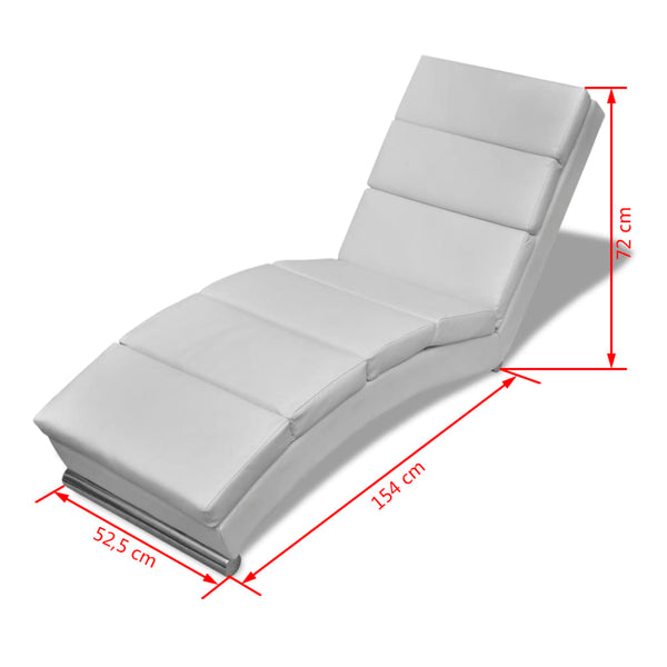 Weiße Kunstleder Chaiselongue