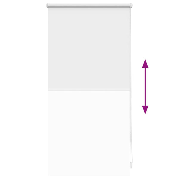 Verdunkelungsrollo 44,4 x 100 cm, Stoffbreite 40 cm, Weiß