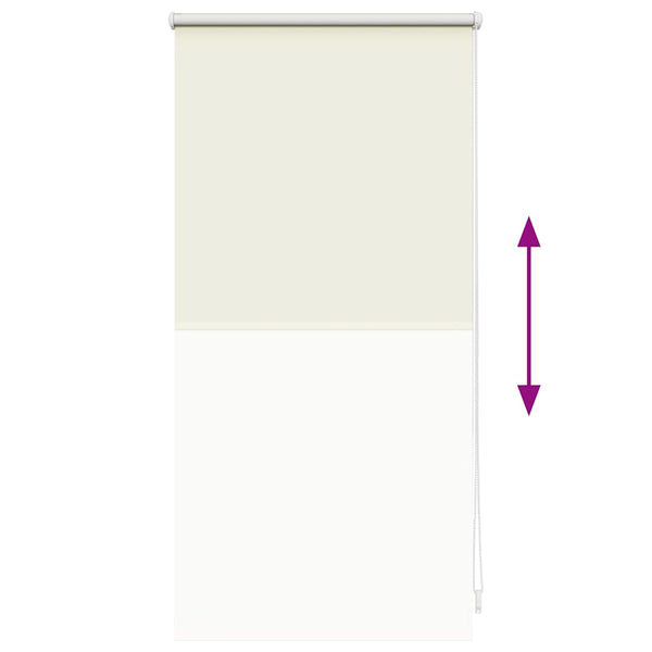 Verdunkelungsrollo 44,4 x 100 cm, Stoffbreite 40 cm, Gebrochen Weiß