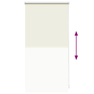 Verdunkelungsrollo 44,4 x 100 cm, Stoffbreite 40 cm, Gebrochen Weiß