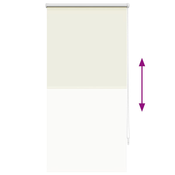 Verdunkelungsrollo 64,4 x 120 cm, Stoffbreite 60 cm, Gebrochen Weiß