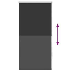 Verdunkelungsrollo 64,4 x 120 cm, Stoffbreite 60 cm, Schwarz
