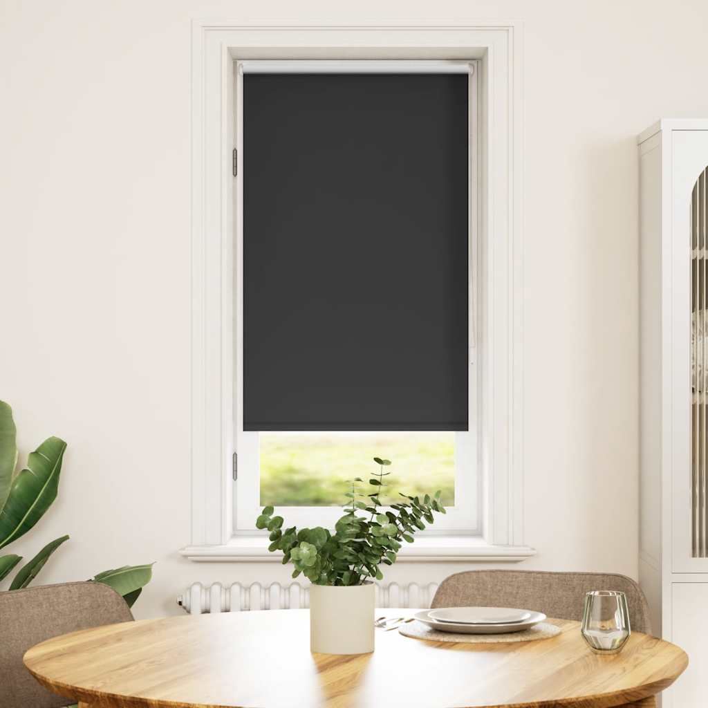 Verdunkelungsrollo 64,4 x 120 cm, Stoffbreite 60 cm, Schwarz